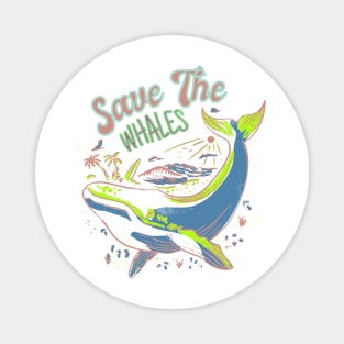 Save the Majestic Whales! Magnet